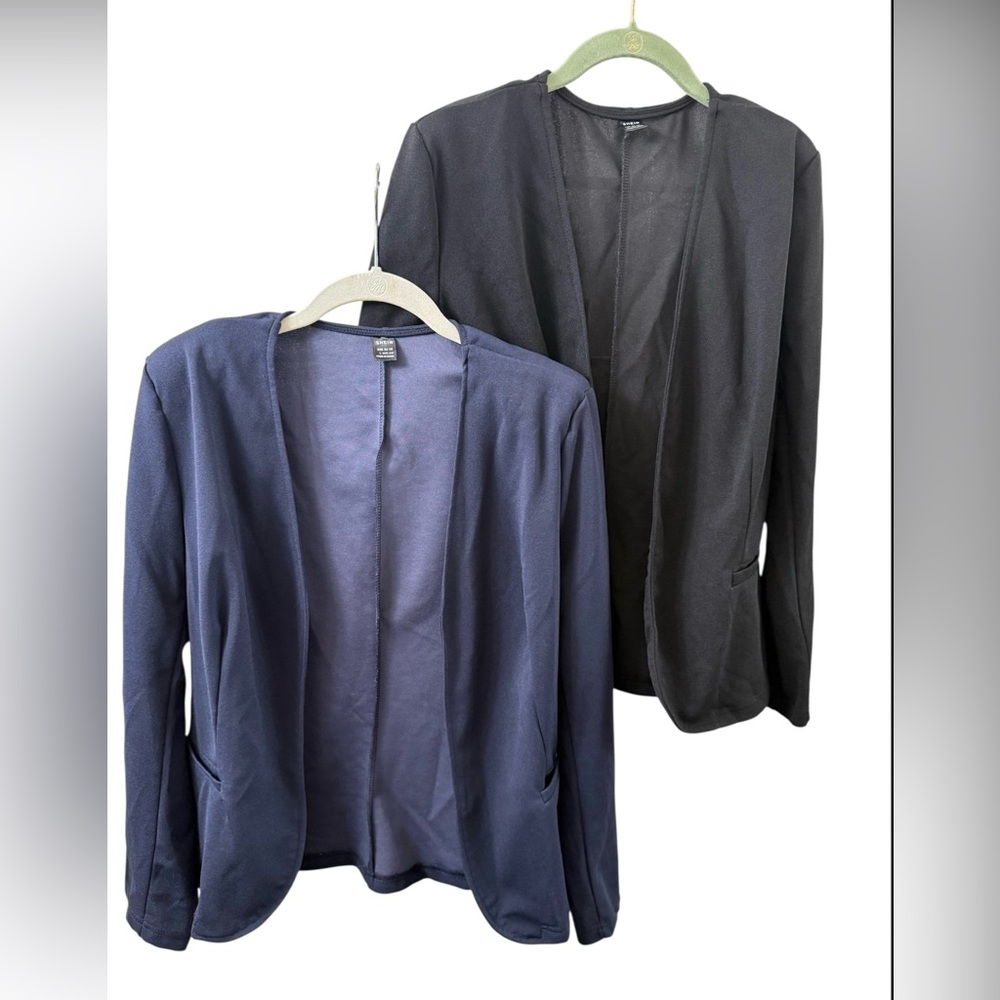 SHEIN Bundle Black And A Blue Blazers Sz(L)